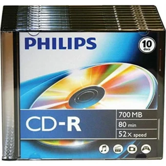Philips Εγγράψιμα CD-R 52x 700MB 10τμχ CR7D5NS10/00