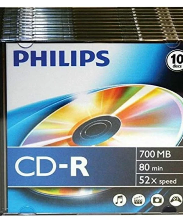 Philips Εγγράψιμα CD-R 52x 700MB 10τμχ CR7D5NS10/00