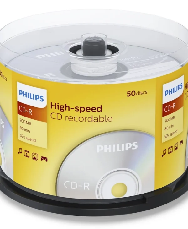 Philips Εγγράψιμα CD-R 52x 700MB 50τμχ CR7D5NB50/00