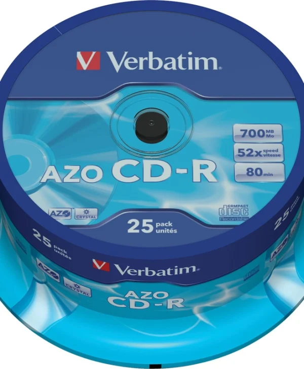 Verbatim Azo Εγγράψιμα CD-R 52x 700MB Cake Box 25τμχ 43352