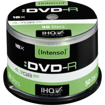 Intenso Εγγράψιμα DVD-R 16x 4.7GB Cake Box 50τμχ 4101155