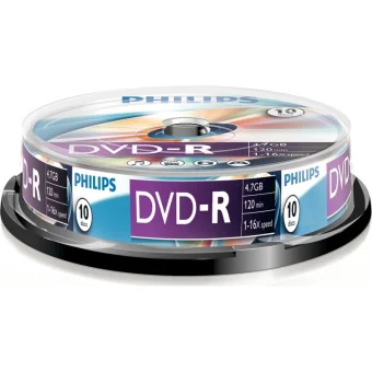 Philips DM4S6B10F Εγγράψιμα DVD-R 16x 4.7GB Cake Box 10τμχ DM4S6B10F/00