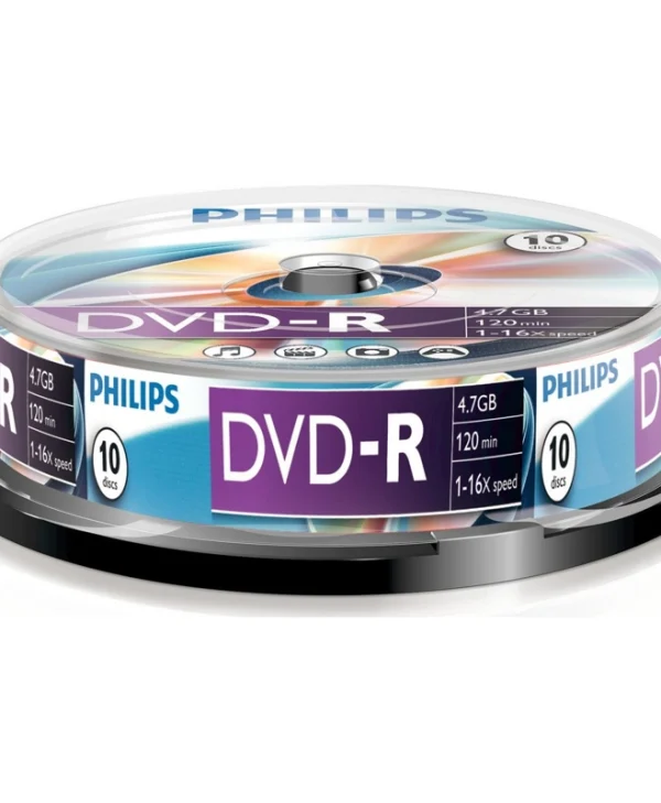 Philips DM4S6B10F Εγγράψιμα DVD-R 16x 4.7GB Cake Box 10τμχ DM4S6B10F/00