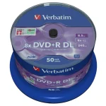 Verbatim Εγγράψιμα DVD+R 8x Dual Layer 8.5GB Cake Box 50τμχ 43758 - Image 3