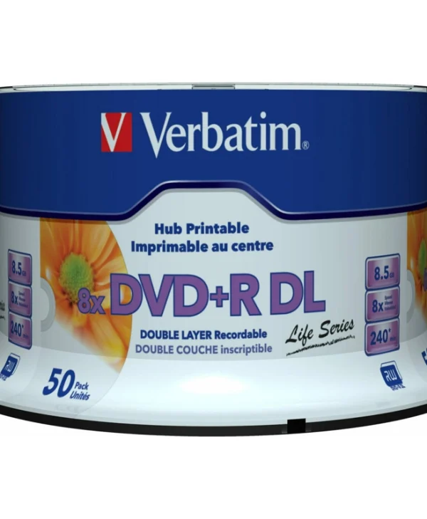 Verbatim Εγγράψιμα DVD+R 8x Dual Layer 8.5GB Cake Box 50τμχ 97693