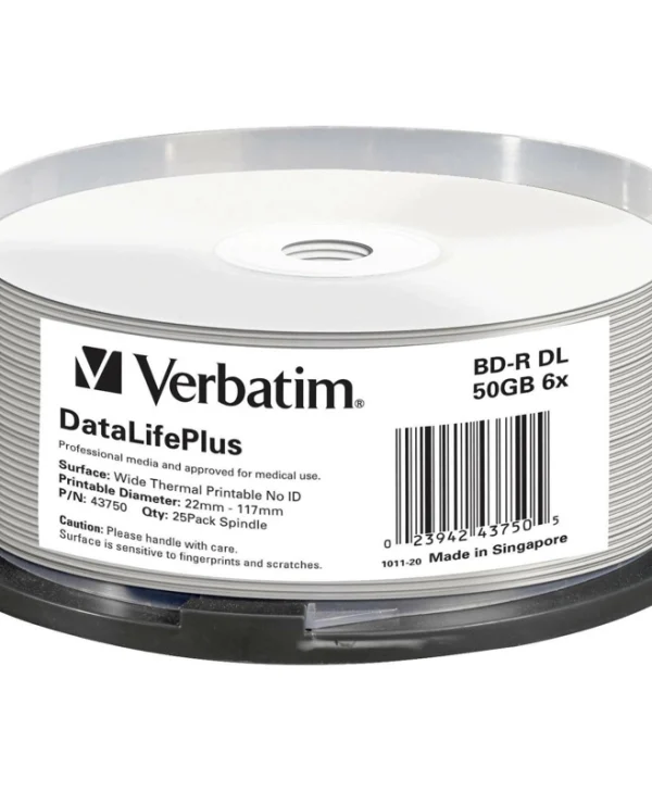Verbatim Εγγράψιμα BD-R 6x Printable 50GB 25τμχ 43750
