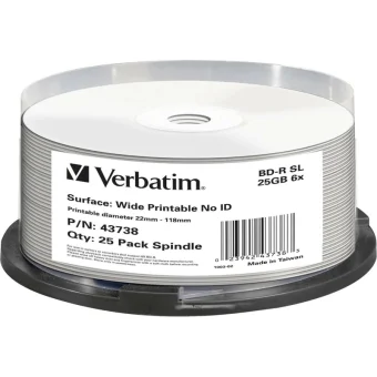 Verbatim Εγγράψιμα BD-R 6x 25GB Cake Box 25τμχ 43738