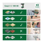 Bosch EasyDrill 18V-40 Κατσαβίδι Μπαταρίας Brushless 18V 2x2Ah 06039D8002 - Image 8