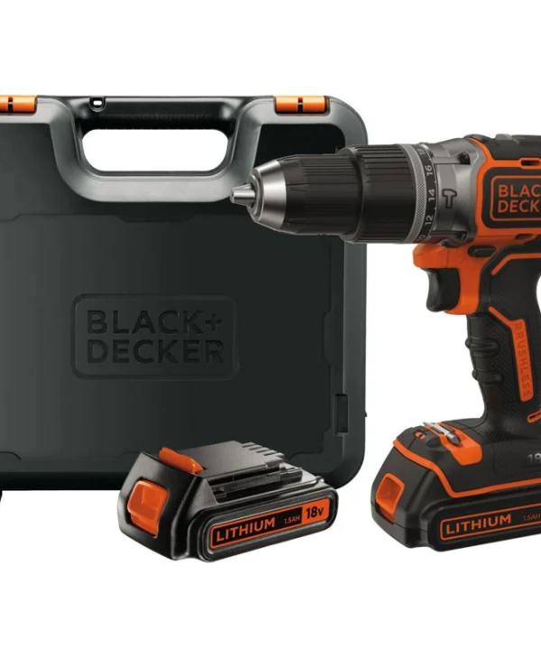 Black & Decker Κρουστικό Δραπανοκατσάβιδο Μπαταρίας Brushless 18V 2x1.5Ah BL188KB-QW