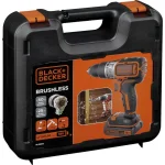 Black & Decker Κρουστικό Δραπανοκατσάβιδο Μπαταρίας Brushless 18V 2x1.5Ah BL188KB-QW - Image 4
