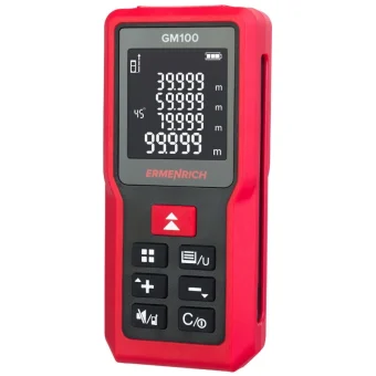 Ermenrich Μέτρο Laser GM100 με Εύρος Μέτρησης 0.05m-100m 8831184