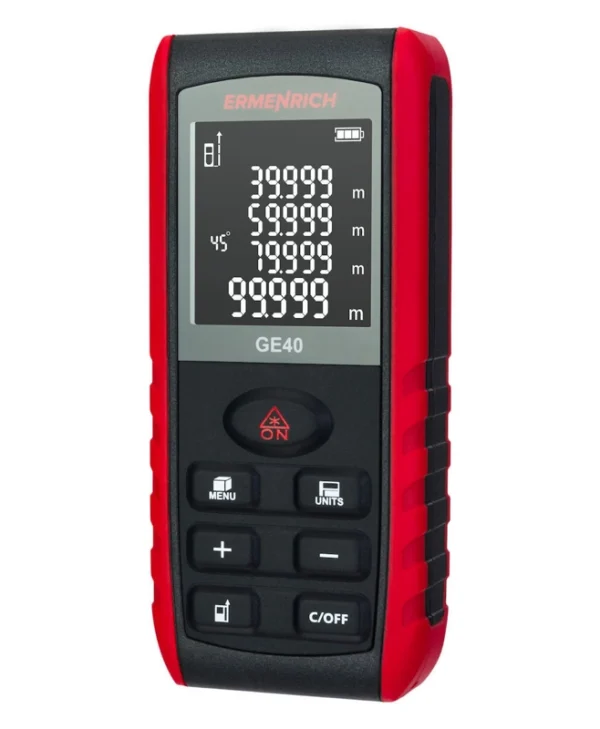 Ermenrich Μέτρο Laser GE40 με Εύρος Μέτρησης 0.05m-40m 83075