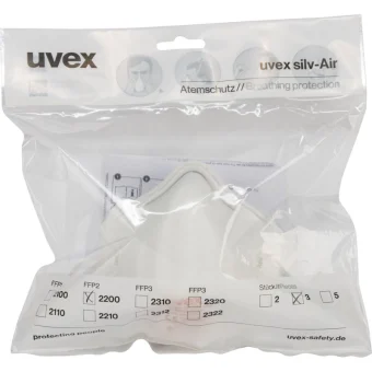 Uvex Μάσκα Προστασίας FFP2 Λευκή 8742201 1τμχ