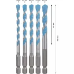 Bosch Expert Hex-9 Σετ 5 Τρυπάνια με Εξάγωνο Στέλεχος 2608900586 - Image 3