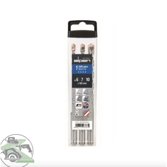 Alpen Drills SDS+ F4 Box 3 tlg. 6-7-10x 160 Σετ 3 Τρυπάνια Καρβιδίου με SDS Plus Στέλεχος για Δομικά Υλικά 81700571100