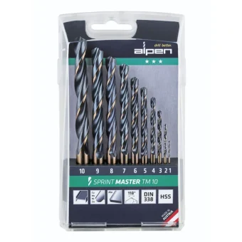 Alpen Drills Σετ Τρυπάνια Μετάλλου 1 - 10mm 10τμχ 811092100
