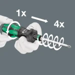 Wera Κατσαβίδι με Εναλλασσόμενες Μύτες 826 T Kraftform Turbo 05057480001 - Image 3