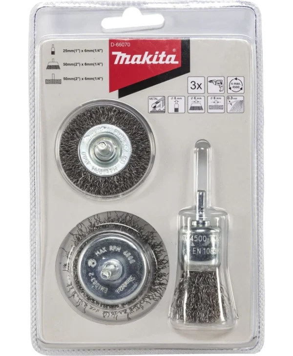 Makita D-66070 Συρματόβουρτσα Εργαλείου 25mm Σετ 3τμχ