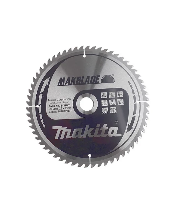 Makita Makblade Δίσκος Κοπής Ξύλου 260mm B-32801