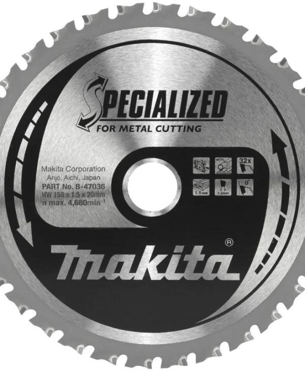 Makita Δίσκος Κοπής Ξύλου 150mm B-47036