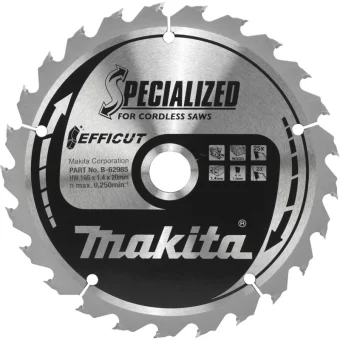 Makita Δίσκος Κοπής Ξύλου 165mm B-62985