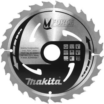 Makita Δίσκος Κοπής Ξύλου με 24 Δόντια 190mm B-32041