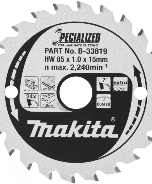 Makita Δίσκος Κοπής Ξύλου 85mm B-33819