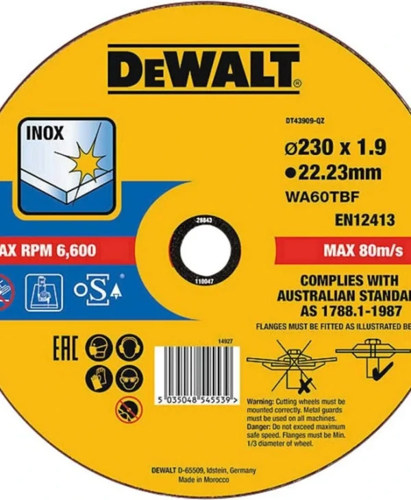 Dewalt Δίσκος Κοπής Μετάλλου 230mm DT43909-QZ