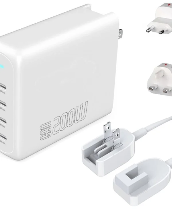 4Smarts Φορτιστής Χωρίς Καλώδιο GaN με 4 Θύρες USB-C 200W Λευκός (545200)