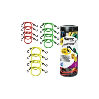 Master Lock Χταπόδι Αποσκευών Αυτοκινήτου 100cm 2 Άκρων 60/80/100cm Γκρι 12τμχ 3107EURDAT
