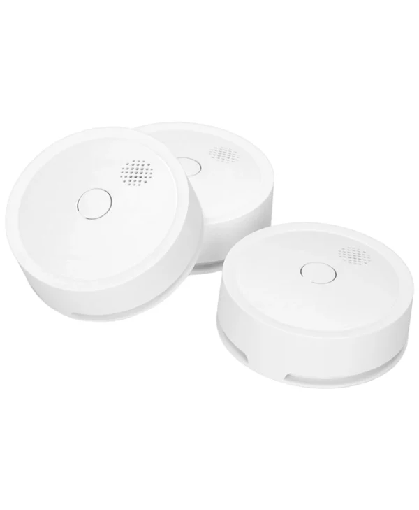 Alecto Set 3 Wireless 433 Mhz 85db Smoke Detectors 10-year Battery En14604 White SA61 3X
