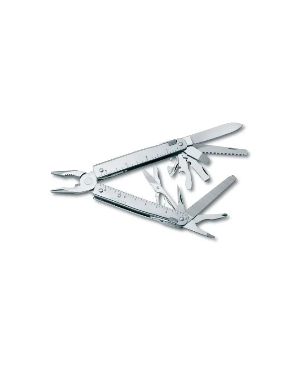 Victorinox Swisstool X Πολυεργαλείο με Μηχανισμό Κλειδώματος Πολύχρωμο σε Δερμάτινη Θήκη 3.03 27.L