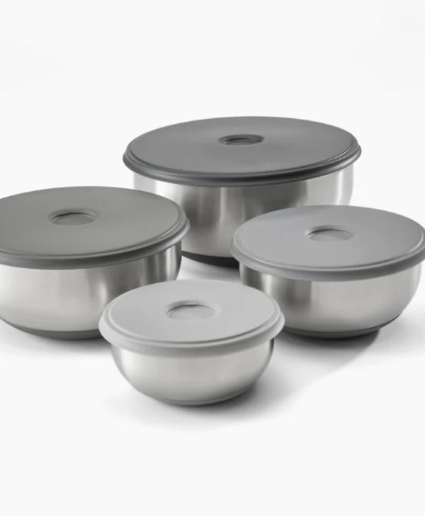 Joseph Joseph Nest Prep&store Σετ Δοχεία Φαγητού Inox Γκρι 4τμχ 95025
