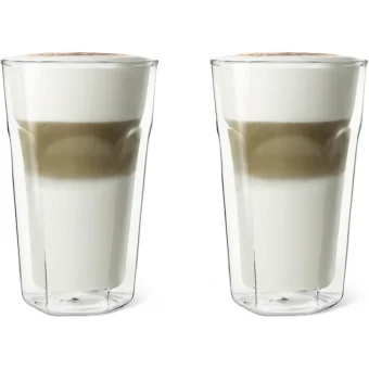 Leopold Vienna Double Walled Σετ Ποτήρια Καφέ/Freddo Γυάλινα Διάφανα 280ml 2τμχ LV01516