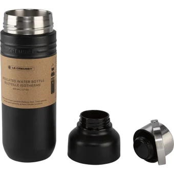 Le Creuset Μπουκάλι Θερμός Ανοξείδωτο 500ml Μαύρο 41066280000001
