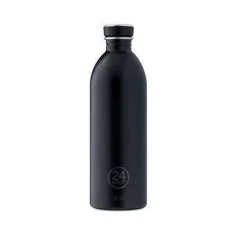 24Bottles Μπουκάλι Θερμός Ανοξείδωτο BPA Free 1lt Μαύρο 000557
