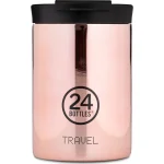 24Bottles Travel Tumbler Δοχείο Φαγητού Inox Θερμός Ροζ 350ml 000426