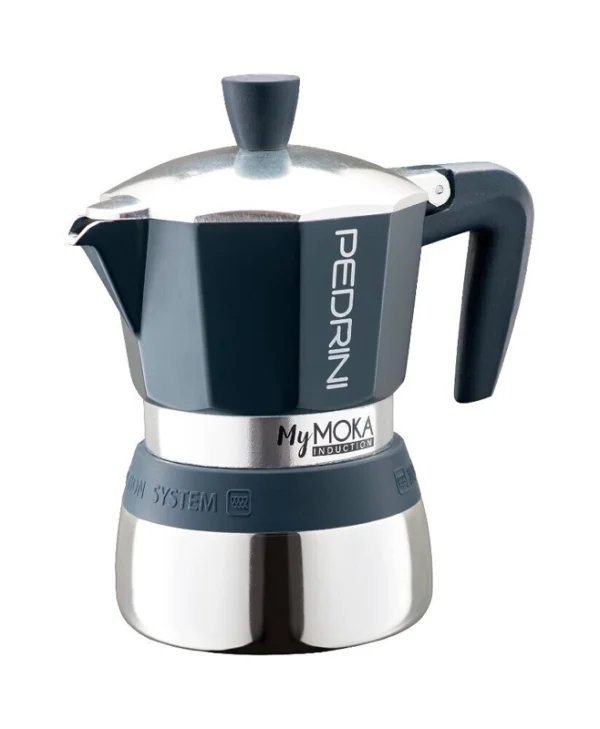 Pedrini MyMoka Induction Μπρίκι Espresso 6cups Inox Blu Notte 02CF096