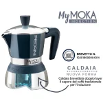 Pedrini MyMoka Induction Μπρίκι Espresso 6cups Inox Blu Notte 02CF096 - Image 2