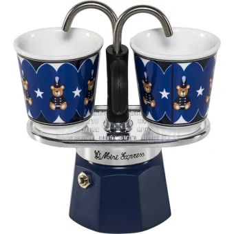 Bialetti Set Mini Express Μπρίκι Espresso Μπλε 0005349