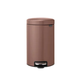 Brabantia Newicon Κάδος Απορριμμάτων Πλαστικός με Πεντάλ Καφέ 12lt 23 40 02