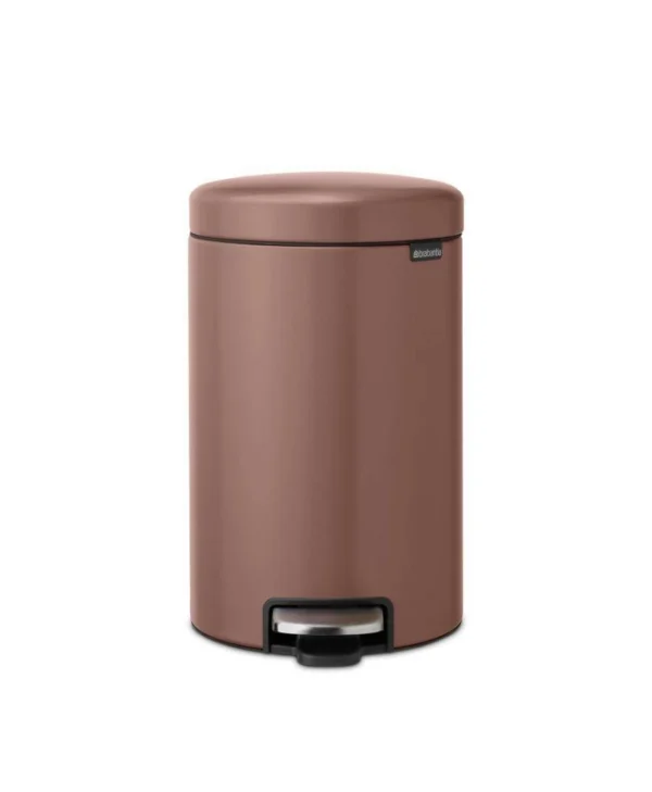 Brabantia Newicon Κάδος Απορριμμάτων Πλαστικός με Πεντάλ Καφέ 12lt 23 40 02