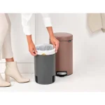 Brabantia Newicon Κάδος Απορριμμάτων Πλαστικός με Πεντάλ Καφέ 12lt 23 40 02 - Image 8
