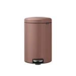 Brabantia Newicon Κάδος Απορριμμάτων Μεταλλικός με Πεντάλ Καφέ 20lt 23 40 26
