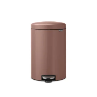 Brabantia Newicon Κάδος Απορριμμάτων Μεταλλικός με Πεντάλ Καφέ 20lt 23 40 26