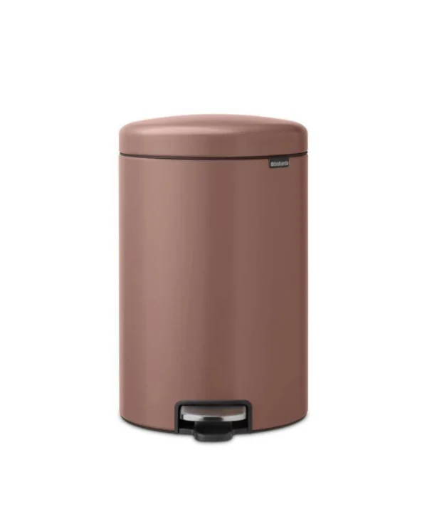 Brabantia Newicon Κάδος Απορριμμάτων Μεταλλικός με Πεντάλ Καφέ 20lt 23 40 26