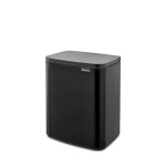 Brabantia Κάδος Απορριμμάτων Πλαστικός Μαύρος 12lt 23 03 63