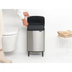 Brabantia Bo Small Hi Κάδος Απορριμμάτων Πλαστικός Ασημί 12lt 22 72 64 - Image 5