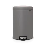 Brabantia Κάδος Απορριμμάτων Μεταλλικός Γκρι με Πεντάλ 20lt 11 91 63