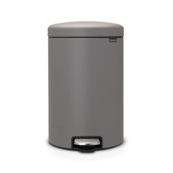 Brabantia Κάδος Απορριμμάτων Μεταλλικός Γκρι με Πεντάλ 20lt 11 91 63